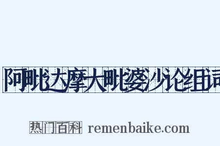阿毗达摩大毗婆沙论组词是什么意思的图片